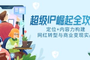 超级IP崛起全攻略，定位+内容力构建，网红转型与商业变现实战