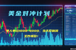 2025年最暴力项目“美金先登计划”最新最强对冲战法，每日实际收益1K-4K