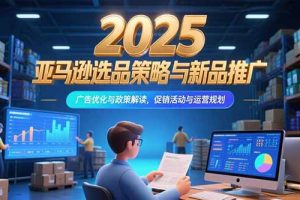 2025亚马逊选品策略与新品推广，广告优化与政策解读，促销活动与运营规划