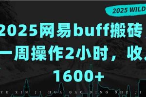 2025网易buff搬砖,一周操作2小时,收入1600+