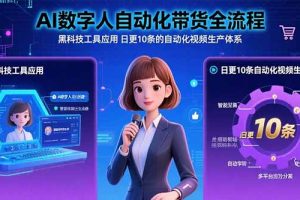 AI数字人自动化带货全流程：黑科技工具应用 日更10条的自动化视频生产体系