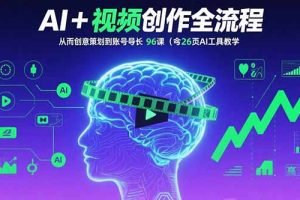 AI+短视频创作全流程：从创意策划到账号增长，96节课(含26项AI工具教学)