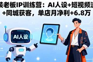 服装老板IP训练营：AI人设+短视频流量+同城获客，单店月净利+6.8万