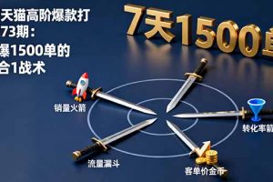 ：7天爆1500单的4剑合1战术