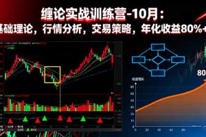 缠论实战训练营-10月：基础理论，行情分析，交易策略，年化收益80%+