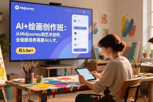 AI+绘画创作班：从Midjourney到艺术创作，全链路培养高薪AI人才，月入3w+