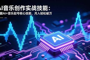 AI音乐创作实战技能：掌握AI+音乐起号核心技能，月入轻松破万