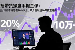 直播带货操盘手掘金课：打造出利润率稳定在20%以上、单月盈利超10万的直播间
