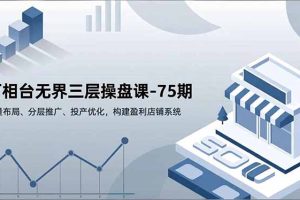 ,销量布局、分层推广、投产优化,构建盈利店铺系统