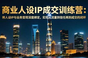 商业人设IP成交训练营-12月:将人设IP与业务变现深度绑定,从流量到信任再到成交闭环