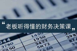 老板能听得懂的财务决策课，报表解读、数据洞察、风险识别，用财务驱动业务增长