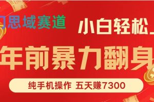 年前爆火项目，每单可以赚个300-2000，5天赚了7300